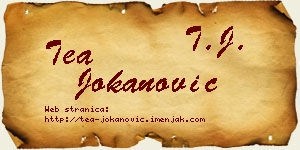 Tea Jokanović vizit kartica